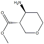 2H-Pyran-3-carboxylicacid,4-aMinotetrahydro-,Methylester,(3R,4S) Struktur