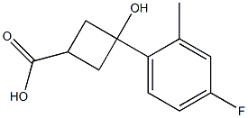 3-(4-Fluoro-2-Methyl-phenyl)-3-hydroxy-cyclobutanecarboxylic acid Struktur