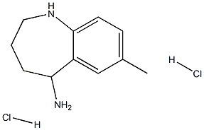 7-Methyl-2,3,4,5-tetrahydro-1H-benzo[b]azepin-5-aMine dihydrochloride Struktur