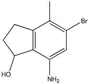 7-aMino-5-broMo-4-Methyl-2,3-dihydro-1H-inden-1-ol Struktur