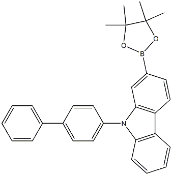 9-Biphenyl-4-yl-2-(4,4,5,5-tetraMethyl-[1,3,2]dioxaborolan-2-yl)-9H-carbazole Struktur