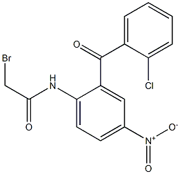 2-BroMo-2'-(2-chlorobenzoyl)-4'-nitroacetanilide Struktur