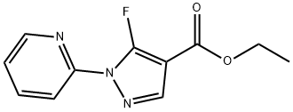 ethyl 5-fluoro-1-(pyridin-2-yl)-1H-pyrazole-4-carboxylate Struktur