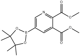 Dimethyl 5-(4,4,5,5-tetramethyl-1,3,2-dioxaborolan-2-yl)pyridine-2,3-dicarboxylate Struktur