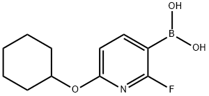 6-(Cyclohexyloxy)-2-fluoropyridin-3-ylboronic acid Struktur