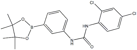 1-(2,4-Dichlorophenyl)-3-[3-(tetramethyl-1,3,2-dioxaborolan-2-yl)phenyl]urea Struktur