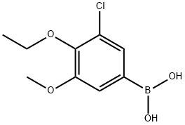 3-Chloro-4-ethoxy-5-methoxyphenylboronic acid Struktur