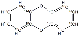 Dibenzo-p-dioxane (13C12) Solution Struktur