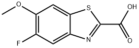 5-fluoro-6-Methoxybenzo[d]thiazole-2-carboxylic acid Struktur