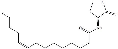 N-cis-tetradec-9Z-enoyl-L-Homoserine lactone Struktur