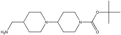 tert-butyl 4-(4-(aMinoMethyl)piperidin-1-yl)piperidine-1-carboxylate Struktur