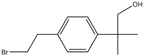 2-(4-(2-broMoethyl)phenyl)-2-Methylpropan-1-ol Struktur