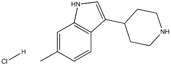 6-Methyl-3-(piperidin-4-yl)-1H-indole hydrochloride Struktur