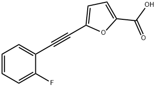 5-((2-fluorophenyl)ethynyl)furan-2-carboxylic acid Struktur