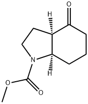 (3aR,7aR)-Methyl 4-oxooctahydro-1H-indole-1-carboxylate Struktur