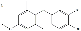 2-(4-(3-broMo-4-hydroxybenzyl)-3,5-diMethylphenoxy)acetonitrile Struktur