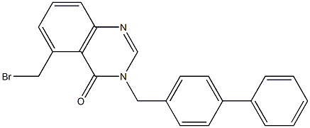 3-([1,1'-biphenyl]-4-ylMethyl)-5-(broMoMethyl)quinazolin-4(3H)-one Struktur