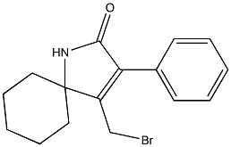 4-(broMoMethyl)-3-phenyl-1-azaspiro[4.5]dec-3-en-2-one Struktur