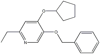 5-(benzyloxy)-4-(cyclopentyloxy)-2-ethylpyridine Struktur