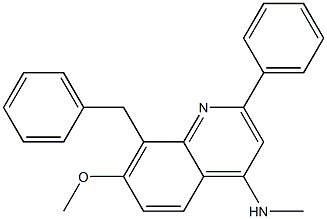 8-benzyl-7-Methoxy-N-Methyl-2-phenylquinolin-4-aMine Struktur