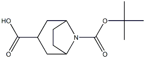 N-Boc-8-azabicyclo[3.2.1]octane-3-carboxylic acid Struktur