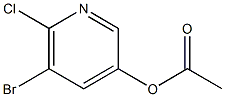 Acetic acid 5-broMo-6-chloro-pyridin-3-yl ester Struktur