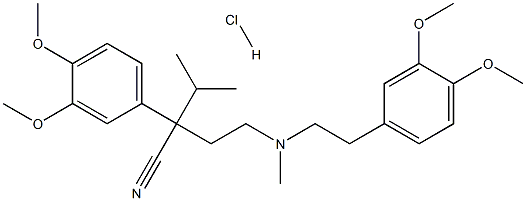 (2RS)-2-(3,4-DiMethoxyphenyl)-2-[2-[[2-(3,4-diMethoxyphenyl)ethyl](Methyl)aMino]ethyl]-3-MethylbutanenitrileHydrochloride Struktur