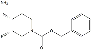 (3R,4S)-benzyl 4-(aMinoMethyl)-3-fluoropiperidine-1-carboxylate Struktur