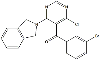 (3-broMophenyl)(4-chloro-6-(isoindolin-2-yl)pyriMidin-5-yl)Methanone Struktur