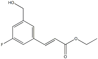 (E)-ethyl 3-(3-fluoro-5-(hydroxyMethyl)phenyl)acrylate Struktur