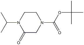 4-Isopropyl-3-oxo-piperazine-1-carboxylicacidtert-butylester Struktur