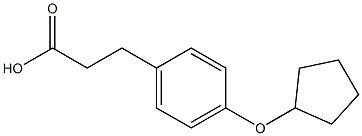 3-(4-(cyclopentyloxy)phenyl)propanoic acid Struktur