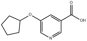 5-(cyclopentyloxy)nicotinic acid Struktur