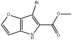 Methyl 6-broMo-4H-furo[3,2-b]pyrrole-5-carboxylate Struktur