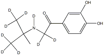 1-(3,4-Dihydroxyphenyl)-2-[(1,1-diMethylethyl)aMino]ethanone-d9 Struktur