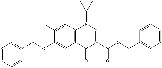 6-Benzyloxy-1-cyclopropyl-1,4-dihydro-7-fluoro-4-oxo-3-quinolinecarboxylic Acid Benzyl Ester Struktur