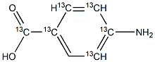 4-AMinobenzoic Acid-13C6 E Struktur