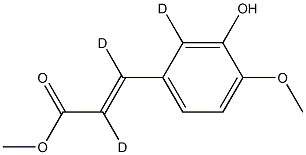 Methyl 3-Hydroxy-4-MethoxycinnaMate-d3 Struktur