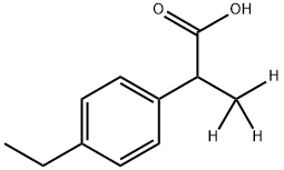 2-(p-Ethylphenyl)propionic Acid-d3 Struktur