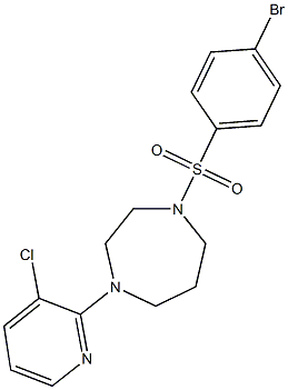 1-(4-BroMophenylsulfonyl)-4-(3-chloro-2-pyridyl)hoMopiperazine, 95% Struktur