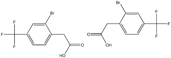 2-BROMO-4-(TRIFLUORMETHYL)PHENYLACETIC ACID / 2-(2-broMo-4-(trifluoroMethyl)phenyl)acetic acid Struktur