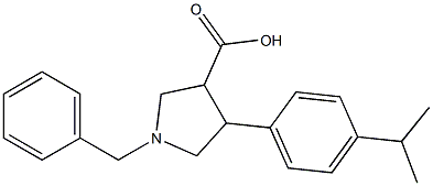 1-Benzyl-4-(4-isopropyl-phenyl)-pyrrolidine-3-carboxylic acid Struktur