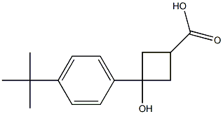 3-(4-tert-Butyl-phenyl)-3-hydroxy-cyclobutanecarboxylic acid Struktur