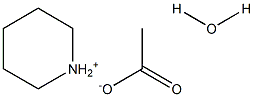 Piperidin-1-iuM acetate hydrate Struktur