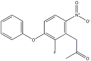 1-(2-fluoro-6-nitro-3-phenoxyphenyl)propan-2-one Struktur