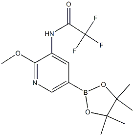 2,2,2-trifluoro-N-(2-Methoxy-5-(4,4,5,5-tetraMethyl-1,3,2-dioxaborolan-2-yl)pyridin-3-yl)acetaMide Struktur