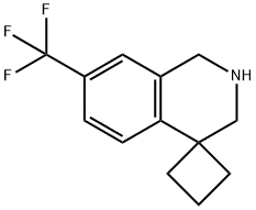 7'-(trifluoroMethyl)-2',3'-dihydro-1'H-spiro[cyclobutane-1,4'-isoquinoline] Struktur