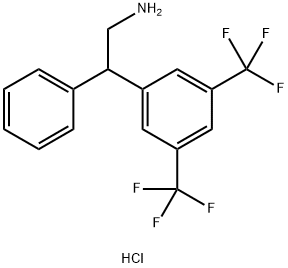 2-[3,5-BIS(TRIFLUOROMETHYL)PHENYL]-2-PHENYLETHYLAMINE HCL Struktur