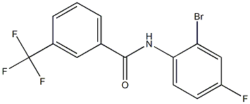 N-(2-bromo-4-fluorophenyl)-3-(trifluoromethyl)benzamide Struktur