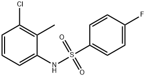 N-(3-chloro-2-methylphenyl)-4-fluorobenzenesulfonamide Struktur